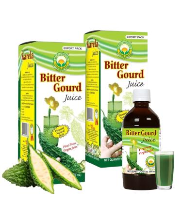 Basic Ayurveda Bitter Gourd Juice (Pack of 2) | 16.23 Fl Oz (480ml) | Pure Karela Juice | No Sugar & Artificial Colors Added