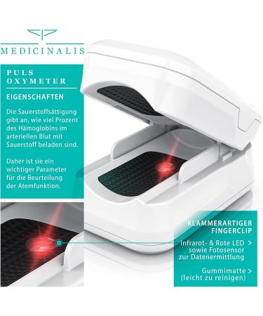 Buy Medicinalis Pulsoximeter - Accurate Finger Pulse Oximeter with Heart Rate & SPO2 Display - OLED One Touch Operation Long Battery Life - International Shipping Available - Buy Online on GoSupps.com