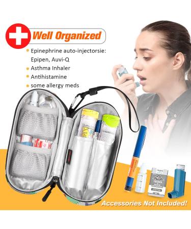 Sithon Epipen Medical Carrier Bag | Portable Emergency Organizer for 2 Epipens Inhalers & Allergy Meds - Isolated Pocket for AUVI-Q & Anti-Histamines - Buy Online on GoSupps.com