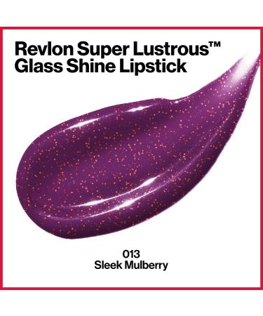 REVLON Super Lustrous Glass Shine Lipstick - Sleek Mulberry 0.15 oz | Hydrating Lip Color with Aloe & Hyaluronic Acid - Buy Online on GoSupps.com