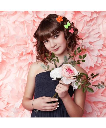 50-Piece Colorful Self Hinge Barrette Hair Clips for Girls - Assorted Designs (Heart, Bowknot, Flower, Butterfly) - Cute Cartoon Hair Accessories - Buy Online on GoSupps.com