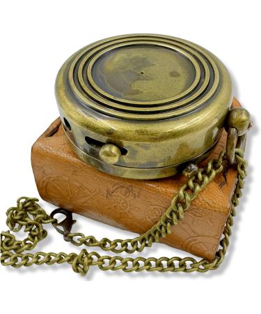 Brass Compass for Religious Gifts - Ideal for Confirmation, Baptism, Easter, Christian Men, Catholic, Birthdays, Teens, Graduation - Be Strong and Courageous - Buy Online on GoSupps.com