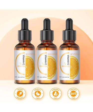 Premium Vitamin C Serum for Face - Anti Aging Hydrating Serum with Hyaluronic Acid Retinol & Amino Acids for Collagen Boost - Buy Online on GoSupps.com