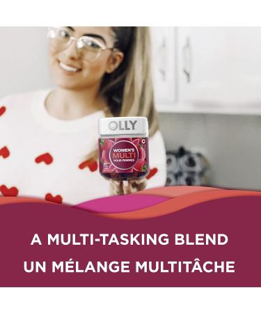 OLLY Women's Multi Gummy Supplement with no artificial flavours and colours Blissful Berry multivitamin to help support women's health 45 day supply 90 gummies Women's Multivitamins MultiGummies - Buy Online on GoSupps.com