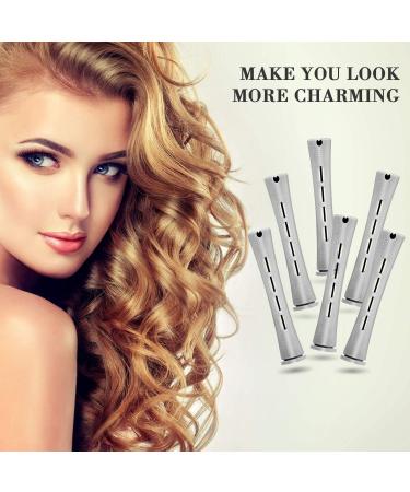 48-Piece Gray Hair Perm Rods Set with Steel Rat Tail Comb - Hairdressing Styling Tools (0.59 Inch) - Buy Online on GoSupps.com