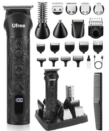 Ufree Beard Trimmer for Men Electric Razor Shavers for Men Cordless Hair Clippers 7 in 1 Beard Grooming Kit for Mustache Body Nose Hair and Facial Gifts for Men
