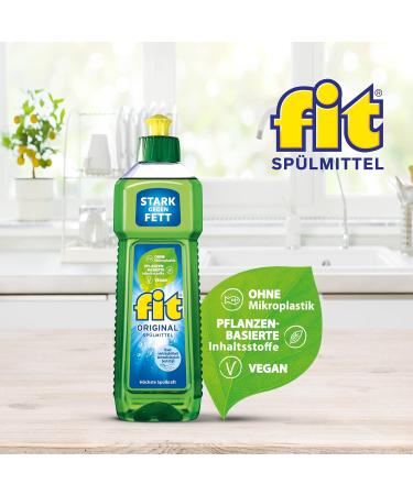 Buy Fit Original Dishwashing Detergent Liquid 500ml - Biodegradable Vegan Eco-Friendly with High Rinsing Power - Buy Online on GoSupps.com