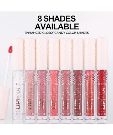 Hyaluronic Acid Lip Gloss - Long-Lasting Brown Tint Non-Sticky Plumping & Hydrating Vegan Gloss #03 - Buy Online on GoSupps.com