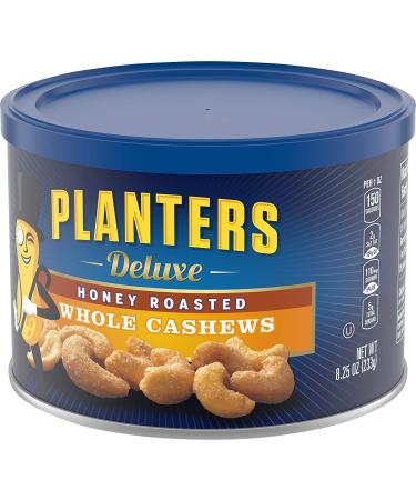 Planters Honey Roasted Whole Cashews - 8.25oz Canister | Sweet & Crunchy Snack - Buy Online on GoSupps.com
