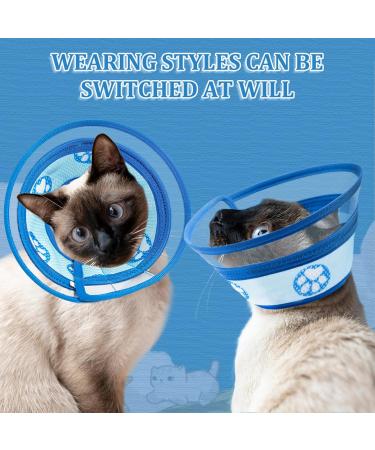 Buy Ohcozzy Adjustable Sore Crane Cat Collar - Transparent & Breathable Protective Collar (S Gray) | Pet Recovery Solution - Buy Online on GoSupps.com