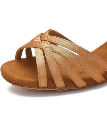 Yokala Women's Tan Open Toe Heels - 1.5 Inch | Stylish & Comfortable - Buy Online on GoSupps.com