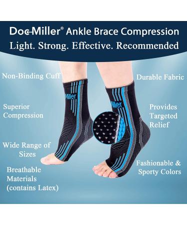 Doc Miller Ankle Brace for Women & Men - Sprained Ankle Support, Best Braces for Sprain Recovery and Foot Pain Relief - Blue, X-Large - Buy Online on GoSupps.com