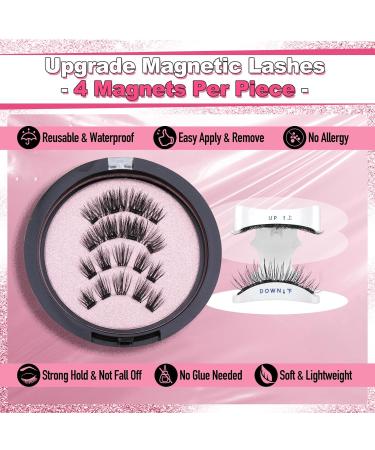 Buy Yawamica Magnetic Eyelashes - Natural Wispy Reusable False Lashes Kit with Applicator - No Glue Needed - International Shipping - Buy Online on GoSupps.com