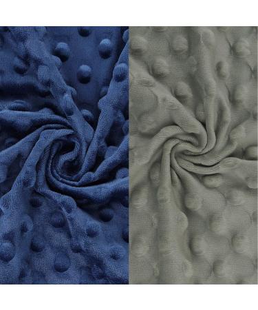 BlueSnail Ultra Soft Minky Dot Changing Pad Cover 2 Pack - Gray+Navy, 16x32 Inch (Pack of 2) - Buy Online on GoSupps.com