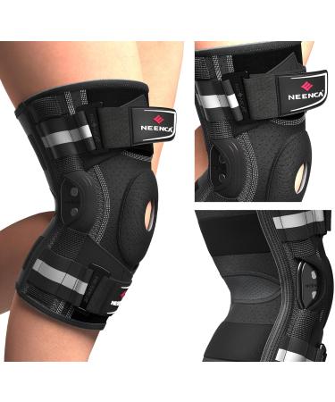 NEENCA Professional Knee Brace - Ultimate Pain Relief & Support for Arthritis Meniscus Tear ACL | FSA/HSA Eligible - Large Black - Buy Online on GoSupps.com