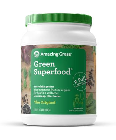 Amazing Grass Greens Blend Antioxidant Greens Blend Superfood (100 Servings) Antioxidant Berry + Original 100 Servings - Buy Online on GoSupps.com