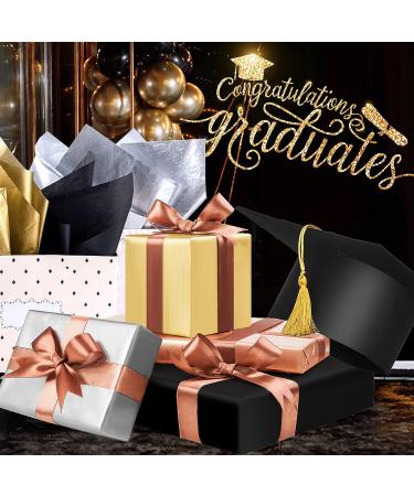 MIAHART Metallic Gift Wrapping Tissue Paper Bulk - 90 Sheets, Perfect for Christmas, Weddings, Birthdays - 20x14 Inch - Metallic Gold, Silver, Rose Gold, Black - Multicolor - Buy Online on GoSupps.com