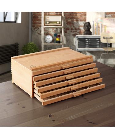 7 Elements 6 Drawer Wooden Artist Storage Supply Box for Pastels  Pencils  Pens  Markers  Brushes and Tools 6-Drawer - Buy Online on GoSupps.com