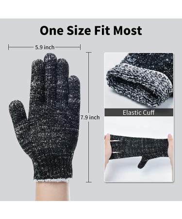 Exfoliating Shower Gloves - 4 Pairs (8 Pcs) Premium Body Scrubber for Spa, Massage & Dead Skin Removal - Deep Cleaning Black - Buy Online on GoSupps.com