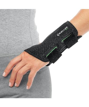 Mueller Greenline Fitted Wrist Brace - Black S/M Left Hand Wrist Support for Enhanced Comfort | International Shipping Available - Buy Online on GoSupps.com