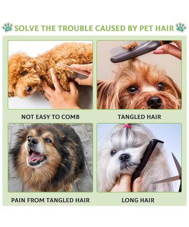 2-Piece Pet Knotting Comb Set | Steel Blade Cat Hair Removal Tool for Knots & Mats - Buy Online on GoSupps.com