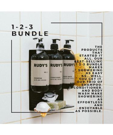 RUDY'S No. 3 Body Wash - Natural Ingredients, Sulfate & Paraben Free - 16 fl oz, Exfoliates, Nourishes, pH Balance - Pack of 1 - Buy Online on GoSupps.com
