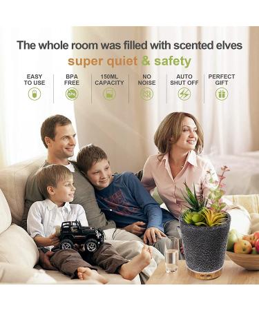 150ml Succulent Potted Essential Oil Diffuser - Waterless, 2 Mist Modes, Super Quiet, 7-Color Light | Aromatherapy for Home/Office - Buy Online on GoSupps.com