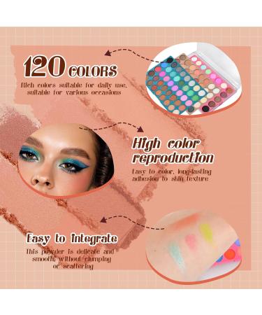 Palette de Fards Paupi res 120 Couleurs Professional Makeup Palette d'Ombres Teintes Paillet es Et Mattes Hautement Pigment es Palettes de Maquillag R sistante L'eau Pour F te Cosplay Et - Buy Online on GoSupps.com