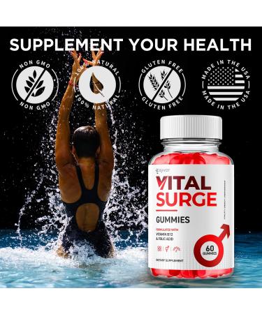 (3 Pack) Vital Surge Gummies Official Vital Surge Maximum Strength 1000MG Advanced Supplement Gummys VitalSurge Mens Detox Supplement Vitasurge Gomitas Chews with Natural Ingredients (180 Gummies) - Buy Online on GoSupps.com
