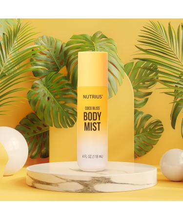 Nutrius Body Mist - Coco Bliss 4 FL OZ - Invigorating and Natural Daily Fragrance - Buy Online on GoSupps.com