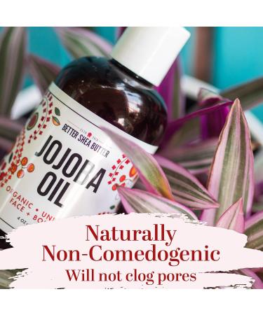 Better Shea Butter Organic Jojoba Oil - 100% Pure Cold Pressed | Moisturizing Face Body & Hair Oil | Natural Massage Oil | 4 oz - Shop Internationally - Buy Online on GoSupps.com