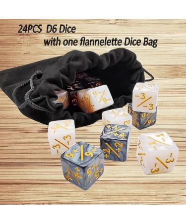 MTG Dice Counters Token Set - 24 Marble D6 Dice with Bag for MTG CCG Card Gaming - Buy Online on GoSupps.com