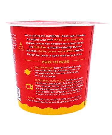 Lotus Foods Red Miso Rice Ramen Noodle Soup Cup - 2 OZ | Authentic Flavor & Quick Meal - Buy Online on GoSupps.com
