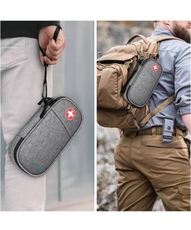 Medmax Insulin Cooling Bag - Portable Water-Repellent Organizer with 2 Cooling Packs for Diabetic Accessories - Insulated Gray Cooler for Insulin Pens - Buy Online on GoSupps.com