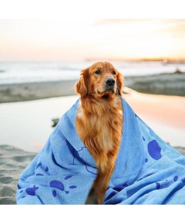 LLMSix Extra Absorbent Dog Towels - Large Microfiber Pet Towels for Small & Large Dogs/Cats (140x70cm) - Quick Drying & Soft - Buy Online on GoSupps.com