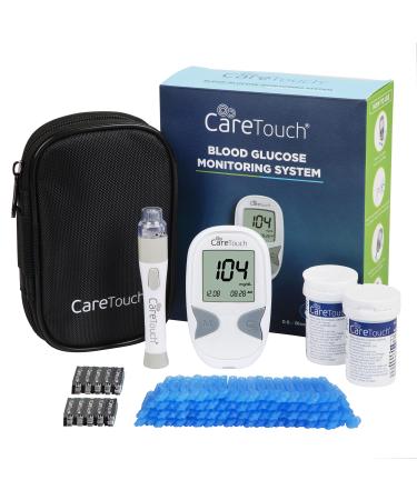 Blood Glucose Monitor Kit - Diabetes Testing Kit with 1 Glucometer, 100 Blood Sugar Test Strips, 1 Lancing Device, 100 Lancets, Travel Case for Blood Glucose Meter and Diabetic Supplies