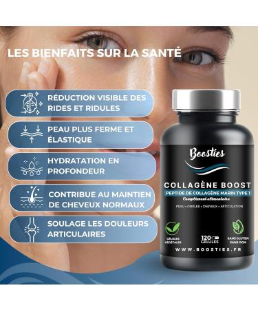 Collagen Boost 2400mg Aquacol Patented Collagen 120 Capsules Hydrolyzed Marine Collagen Peptides - Type 1 Anti-Aging Beauty Skin Hair Joints Proven Effectiveness. - Buy Online on GoSupps.com