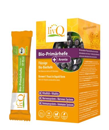 Livq Bio-Prim rhefe Aronia-Superfood immune booster liquid organic beer yeast from primary fermentation with B-vitamins refreshing vegan & lactose-free 210ml - Buy Online on GoSupps.com