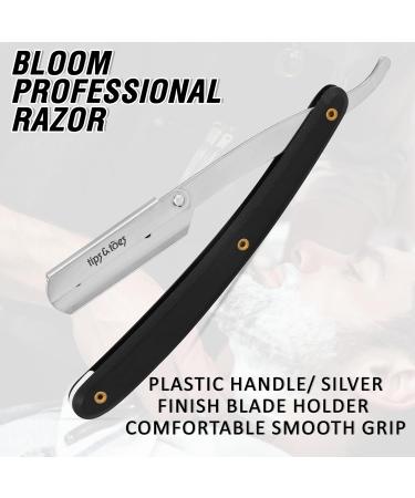 Tips&Toes Professional Straight Razor - Stainless Steel Barber Tool for Beards & Mustaches - Includes Safety Pouch - Ship Worldwide - Buy Online on GoSupps.com
