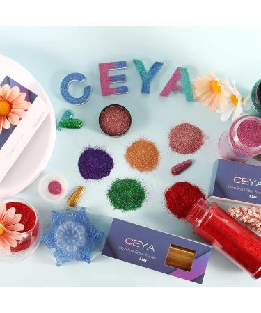 Ceya 3.5oz Ultra Fine Black Glitter Powder for Slime, Resin Craft, Jewelry - 0.008mm - Festive Makeup & Wedding Cards - Buy Online on GoSupps.com