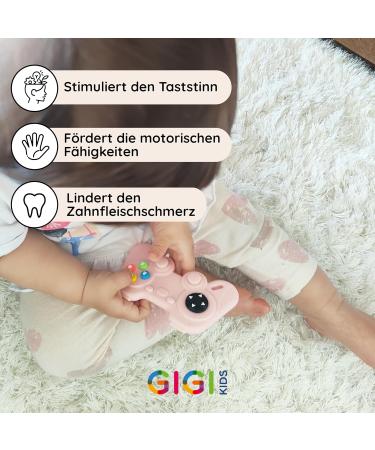Gigi Kids Bite Rings for Babies | Silicone TV Remote & Gamepad Teether | Easter Gifts for Children 3 Months+ | Black & Blue - Buy Online on GoSupps.com