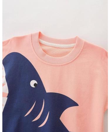 Girls Cotton Sweatshirt for Kids | Long Sleeve Pullover Jumper | Toddler Clothes | 1-12 Years | 3-4 Years Shark Design - Buy Online on GoSupps.com