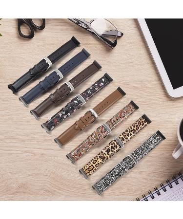 Leather Bands Compatible for Fitbit Charge 4/ Charge 3/ Charge 3 SE Fitness Tracker  Genuine Leather Band Replacement Strap Wristband Accessories for Women Men Brown leather - Buy Online on GoSupps.com