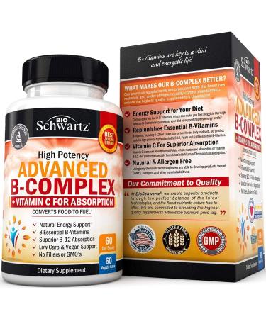 BioSchwartz Daily Fruits and Veggies Supplement for Women and Men (2 Month Supply) Plus Vitamin B Complex with Vitamin C (2 Month Supply) - Buy Online on GoSupps.com