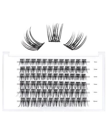 Lankiz single eyelashes 0.07 C curl 10-16mm wrong eyelash extensions for eyelash extensions 72 PCs cluster lashes DIY artificial eyelashes individually fake lashes at home natural C-mix natural 72PCs
