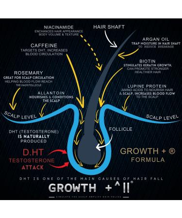 Hair Growth Shampoo & Hair Serum by GRD Hair UK Biotin Argan Oil Allantoin Rosemary Niacinamide Lupin. Male & Female Hair Loss Products. Folic + - Growth + - Buy Online on GoSupps.com