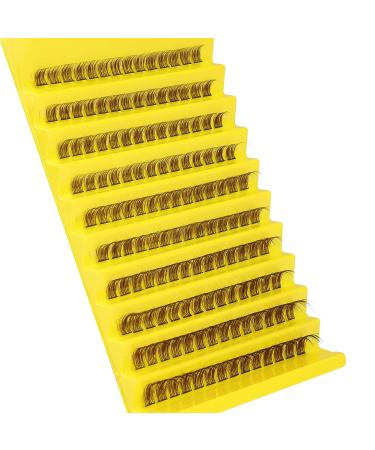 Brown Mixed Lengths Natural & Wispy Lash Extension Clusters - 140Pcs | DIY Individual Brown Eyelashes 8-16MM - Buy Online on GoSupps.com