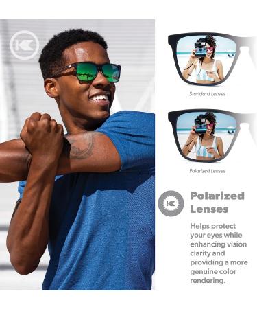 Knockaround Fast Lanes Sport Polarized Running Sunglasses - Clear Grey/Green - UV400 Protection - Buy Online on GoSupps.com