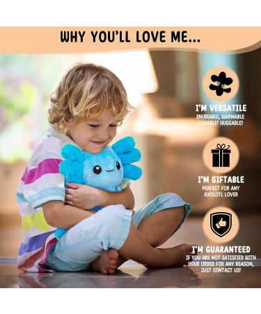 Axolotl Microwavable Heating Pad for Women and Kids - Cute Soft Cozy Plush Toy - Hot/Cold Stuffed Animal - Blue Axolotl Gift for Girls & Boys - Buy Online on GoSupps.com