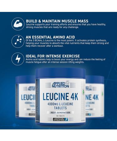 Leucine 4K 160 Capsules - Premium Quality Branched Chain Amino Acid Supplement - Buy Online on GoSupps.com